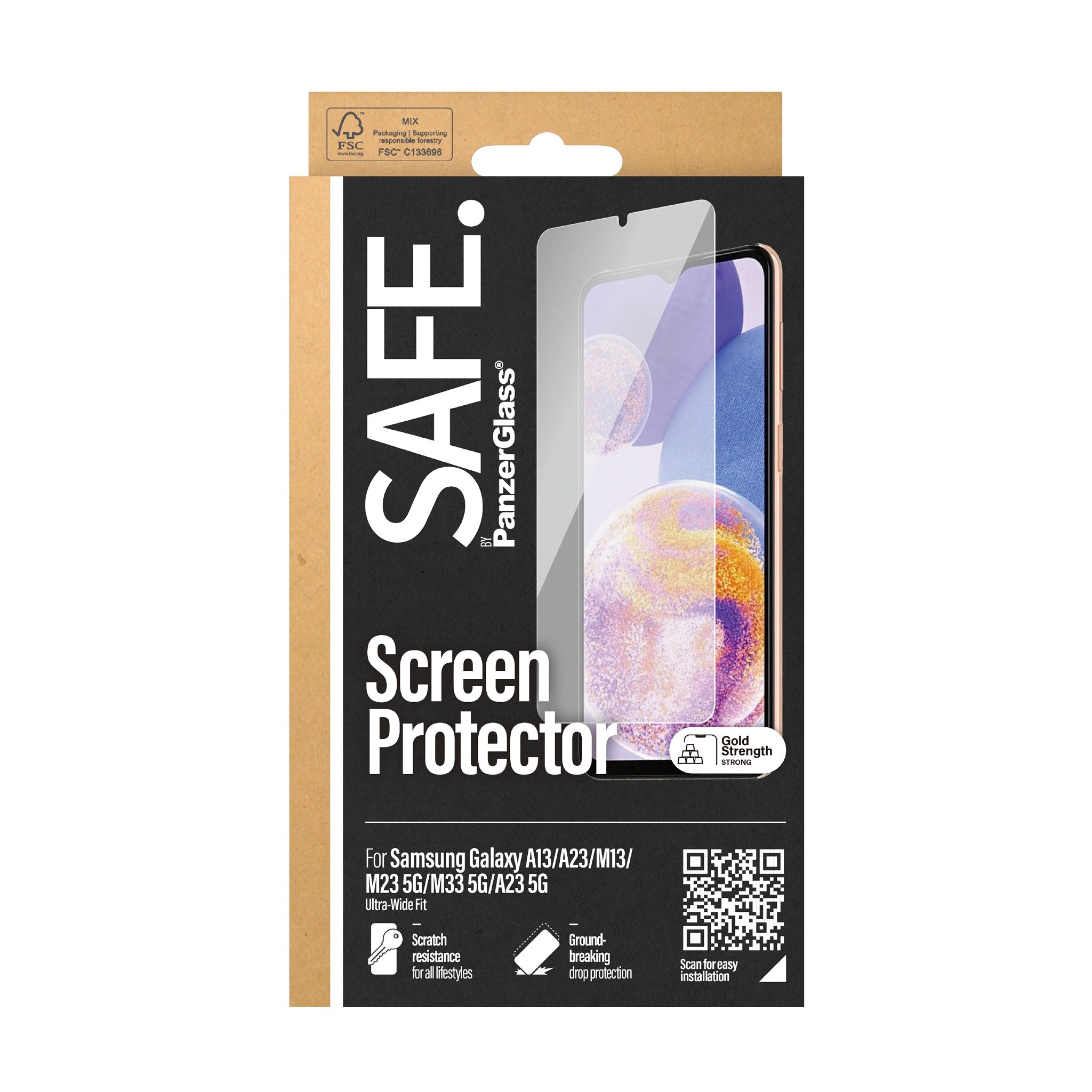 SAFE. by PanzerGlass® Screen Protector Samsung Galaxy A13 | A23 | M13 | M23 5G | M33 5G | A23 5G 3